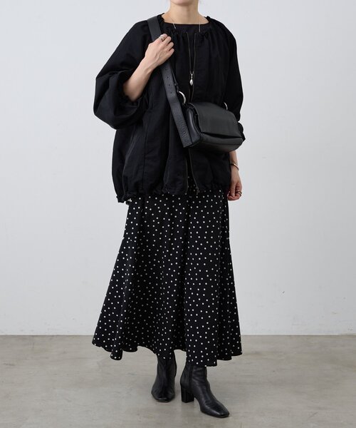 【美品】【ビアズリー】ドットプリントスカート ドットパッチワークロングスカート（スカート）｜BEARDSLEY