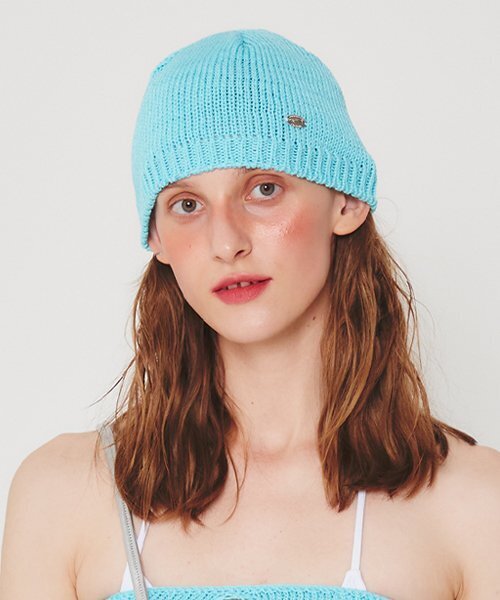 CRANK(クランク)の「メタルロゴニットビーニー_ブルー(ニットキャップ/ビーニー・レディース・その他・FREE)」の1枚目の写真