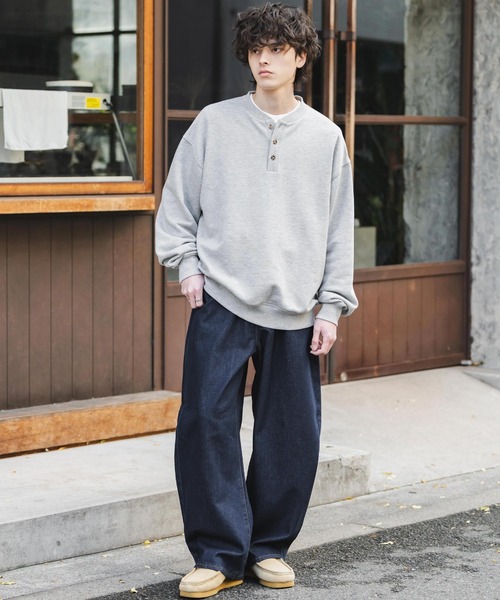 Rocky Monroe(ロッキーモンロー)の「ヴィンテージライク ルーズシルエットバギーカーブデニムパンツ(デニムパンツ・メンズ・ブラック/ワンウォッシュ/ライトブラック/ケミカルウォッシュ/インディゴブルー・M/L/XL)」の7枚目の写真