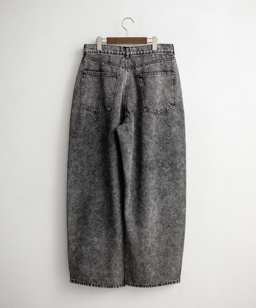 Rocky Monroe(ロッキーモンロー)の「ヴィンテージライク ルーズシルエットバギーカーブデニムパンツ(デニムパンツ・メンズ・ブラック/ワンウォッシュ/ライトブラック/ケミカルウォッシュ/インディゴブルー・M/L/XL)」の14枚目の写真