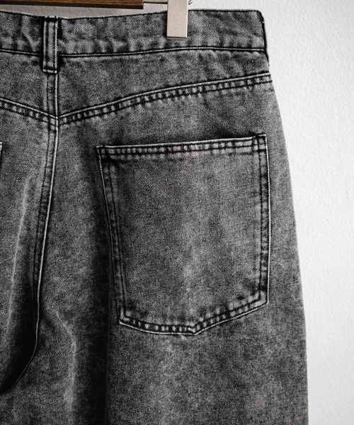 Rocky Monroe(ロッキーモンロー)の「ヴィンテージライク ルーズシルエットバギーカーブデニムパンツ(デニムパンツ・メンズ・ブラック/ワンウォッシュ/ライトブラック/ケミカルウォッシュ/インディゴブルー・M/L/XL)」の20枚目の写真