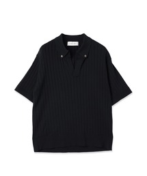 CULLNI | Wide Rib Skipper Collar Short Sleeve Knit(ニット/セーター)