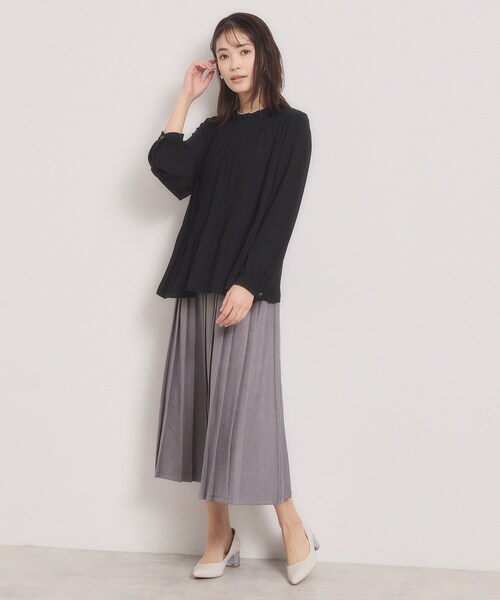 ITS'DEMO（イッツデモ）の「【入卒／手洗い可】プリーツブラウス（シャツ/ブラウス・レディース・オフホワイト/パープル/ブラック・00）」の11枚目の写真