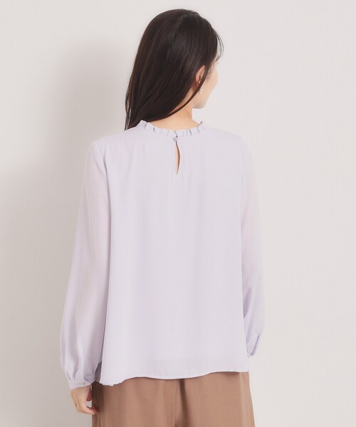 ITS'DEMO（イッツデモ）の「【入卒／手洗い可】プリーツブラウス（シャツ/ブラウス・レディース・オフホワイト/パープル/ブラック・00）」の19枚目の写真