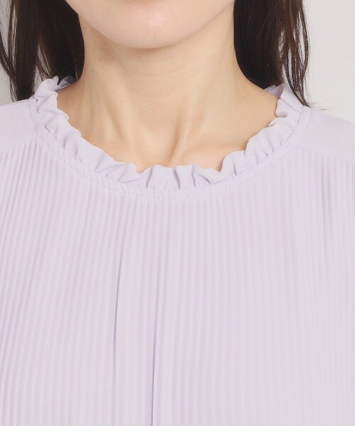 ITS'DEMO（イッツデモ）の「【入卒／手洗い可】プリーツブラウス（シャツ/ブラウス・レディース・オフホワイト/パープル/ブラック・00）」の20枚目の写真