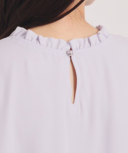 ITS'DEMO（イッツデモ）の「【入卒／手洗い可】プリーツブラウス（シャツ/ブラウス・レディース・オフホワイト/パープル/ブラック・00）」の21枚目の写真