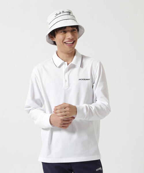 Jack Bunny!!(ジャックバニー)の「【Jack Bunny!!】DRYCUBE TECH 超速乾長袖ポロシャツ(ポロシャツ・メンズ・ホワイト/ブラック・LARGE/X-LARGE)」の9枚目の写真