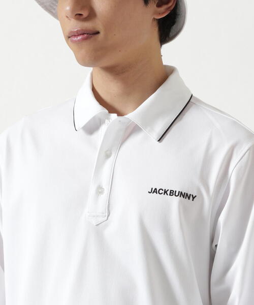 Jack Bunny!!(ジャックバニー)の「【Jack Bunny!!】DRYCUBE TECH 超速乾長袖ポロシャツ(ポロシャツ・メンズ・ホワイト/ブラック・LARGE/X-LARGE)」の15枚目の写真