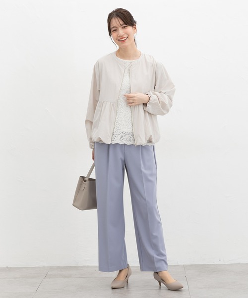 Honeys(ハニーズ)の「【非フッ素撥水加工】裾バルーンブルゾン(ブルゾン・レディース・ベージュ/ブラック/スモーキーグリーン系/アイボリー・LL/L/S/M)」の6枚目の写真