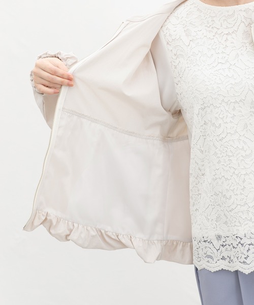 Honeys(ハニーズ)の「【非フッ素撥水加工】裾バルーンブルゾン(ブルゾン・レディース・ベージュ/ブラック/スモーキーグリーン系/アイボリー・LL/L/S/M)」の9枚目の写真