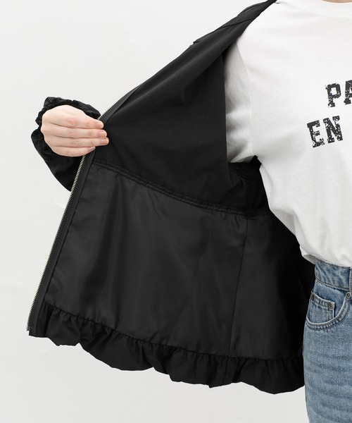 Honeys(ハニーズ)の「【非フッ素撥水加工】裾バルーンブルゾン(ブルゾン・レディース・ベージュ/ブラック/スモーキーグリーン系/アイボリー・LL/L/S/M)」の12枚目の写真