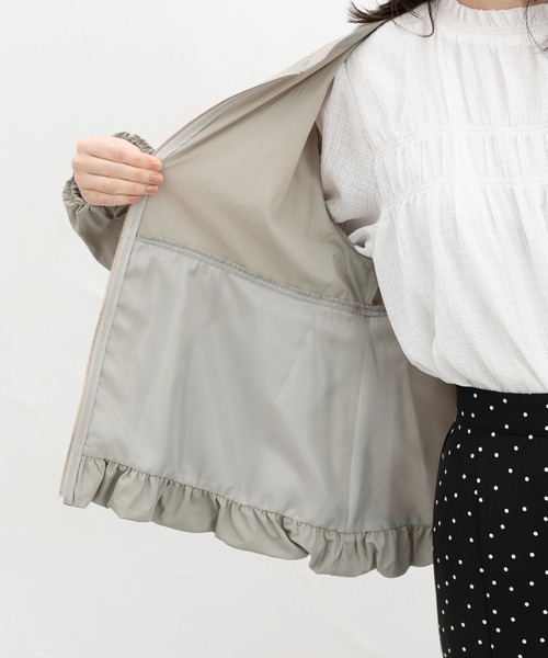 Honeys(ハニーズ)の「【非フッ素撥水加工】裾バルーンブルゾン(ブルゾン・レディース・ベージュ/ブラック/スモーキーグリーン系/アイボリー・LL/L/S/M)」の16枚目の写真