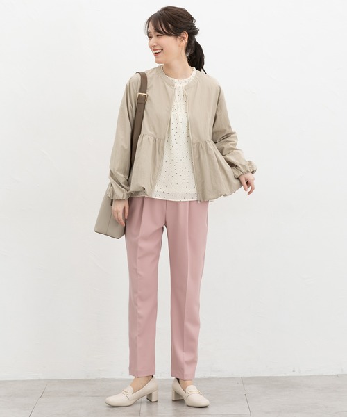 Honeys(ハニーズ)の「【非フッ素撥水加工】裾バルーンブルゾン(ブルゾン・レディース・ベージュ/ブラック/スモーキーグリーン系/アイボリー・LL/L/S/M)」の17枚目の写真