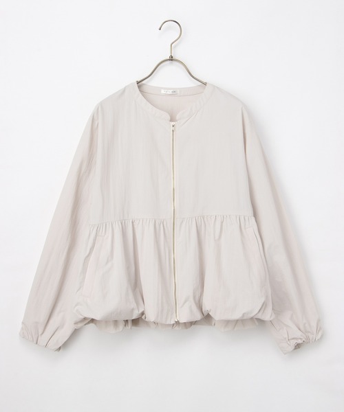 Honeys(ハニーズ)の「【非フッ素撥水加工】裾バルーンブルゾン(ブルゾン・レディース・ベージュ/ブラック/スモーキーグリーン系/アイボリー・LL/L/S/M)」の20枚目の写真