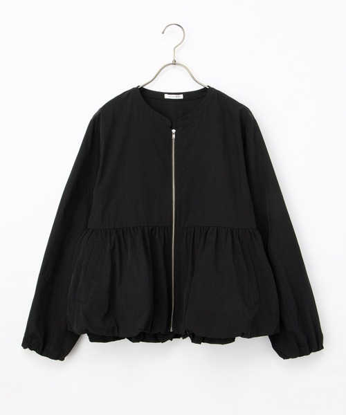 Honeys(ハニーズ)の「【非フッ素撥水加工】裾バルーンブルゾン(ブルゾン・レディース・ベージュ/ブラック/スモーキーグリーン系/アイボリー・LL/L/S/M)」の22枚目の写真