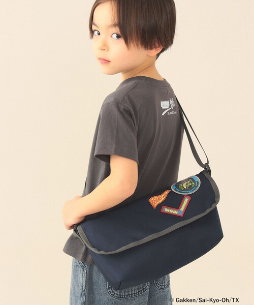 BEAMS mini(ビームスミニ)の「【7/2再値下げ】【COLLABORATION】最強王図鑑 / ショルダーバッグ 2026SS お出かけ 旅行 公園(ショルダーバッグ・キッズ・ネイビー・ONE SIZE)」の1枚目の写真