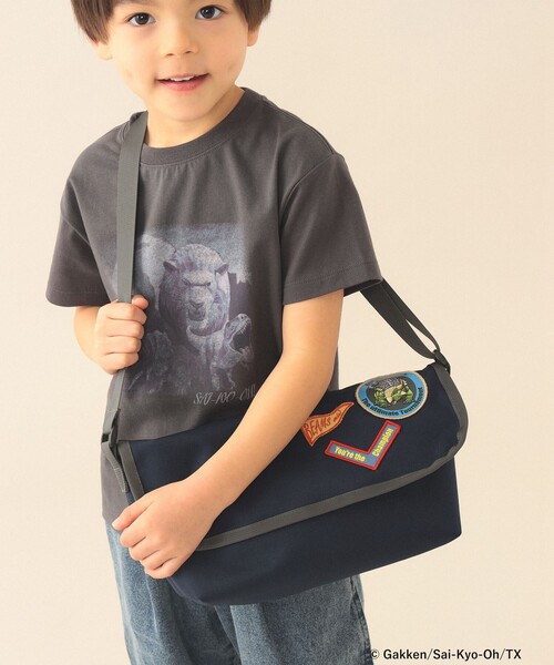 BEAMS mini(ビームスミニ)の「【7/2再値下げ】【COLLABORATION】最強王図鑑 / ショルダーバッグ 2026SS お出かけ 旅行 公園(ショルダーバッグ・キッズ・ネイビー・ONE SIZE)」の2枚目の写真