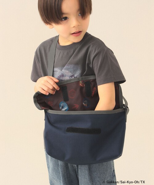 BEAMS mini(ビームスミニ)の「【7/2再値下げ】【COLLABORATION】最強王図鑑 / ショルダーバッグ 2026SS お出かけ 旅行 公園(ショルダーバッグ・キッズ・ネイビー・ONE SIZE)」の3枚目の写真