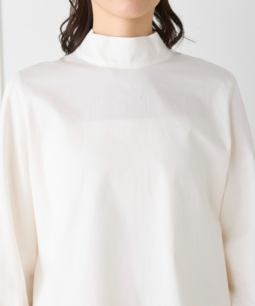 LE SOUK（ルスーク）の「ハイネックボウタイ付きブラウス（シャツ/ブラウス・レディース・ネイビー/オフホワイト・9号）」の12枚目の写真