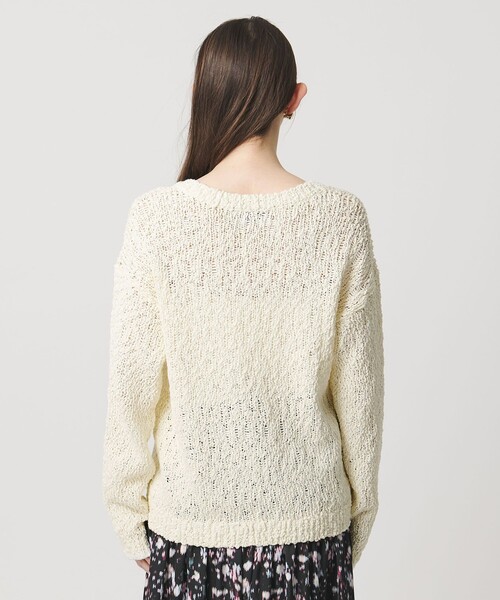 UNITED ARROWS（ユナイテッドアローズ）の「カラーミックス Vネックニット（ニット/セーター・レディース・オフホワイト/ダークブラウン/ライトピンク・FREE）」の13枚目の写真