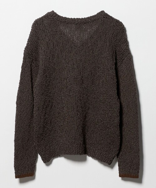 UNITED ARROWS（ユナイテッドアローズ）の「カラーミックス Vネックニット（ニット/セーター・レディース・オフホワイト/ダークブラウン/ライトピンク・FREE）」の14枚目の写真