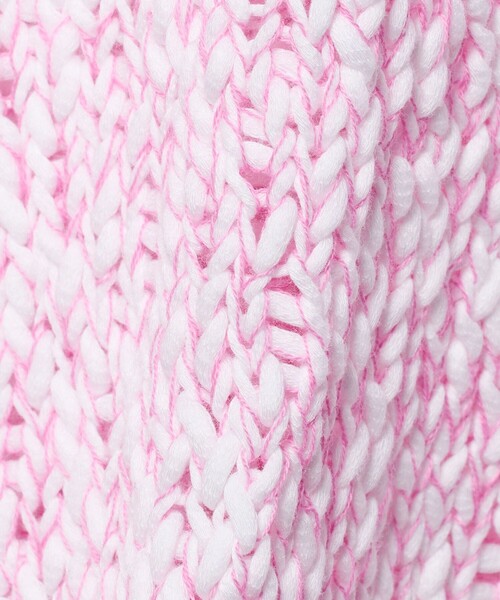 UNITED ARROWS（ユナイテッドアローズ）の「カラーミックス Vネックニット（ニット/セーター・レディース・オフホワイト/ダークブラウン/ライトピンク・FREE）」の21枚目の写真