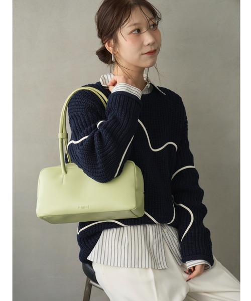 emmi（エミ）の「【HEART】 ハート刺繍ベーシックシャツ（シャツ/ブラウス・レディース・ブルー/ネイビー/ホワイト・F）」の20枚目の写真