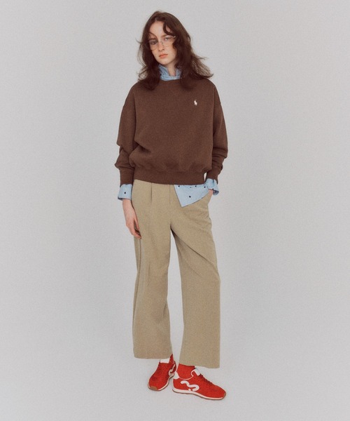 emmi（エミ）の「【HEART】 ハート刺繍ベーシックシャツ（シャツ/ブラウス・レディース・ブルー/ネイビー/ホワイト・F）」の12枚目の写真