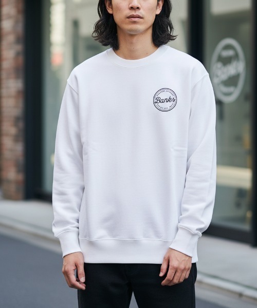 BANKS(バンクス)の「SS TEE/BANKS JOURNAL(バンクスジャーナル)ブランドロゴ クルーネック スウェット(スウェット・メンズ・ホワイト・X-LARGE)」の1枚目の写真