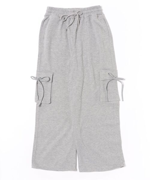 INGNI(イング)の「リボン付カーゴスウェットパンツ(カーゴパンツ・レディース・オートミール/グレー/チャコールグレー/ブラック・FREE)」の1枚目の写真