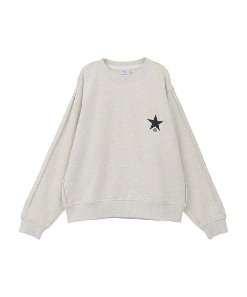 CONVERSE TOKYO(コンバーストウキョウ)の「BACK FLOWER LOGO SWEAT(スウェット・レディース・ブルーグリーン/ブラック/グレー・MEDIUM/SMALL)」の9枚目の写真