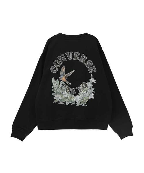 CONVERSE TOKYO(コンバーストウキョウ)の「BACK FLOWER LOGO SWEAT(スウェット・レディース・ブルーグリーン/ブラック/グレー・MEDIUM/SMALL)」の12枚目の写真