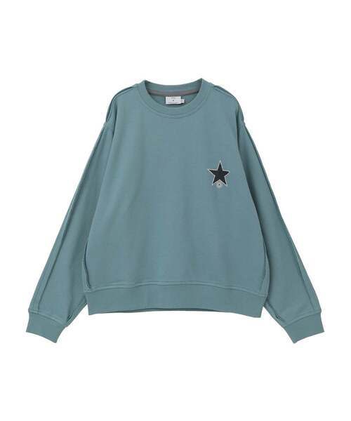 CONVERSE TOKYO(コンバーストウキョウ)の「BACK FLOWER LOGO SWEAT(スウェット・レディース・ブルーグリーン/ブラック/グレー・MEDIUM/SMALL)」の13枚目の写真
