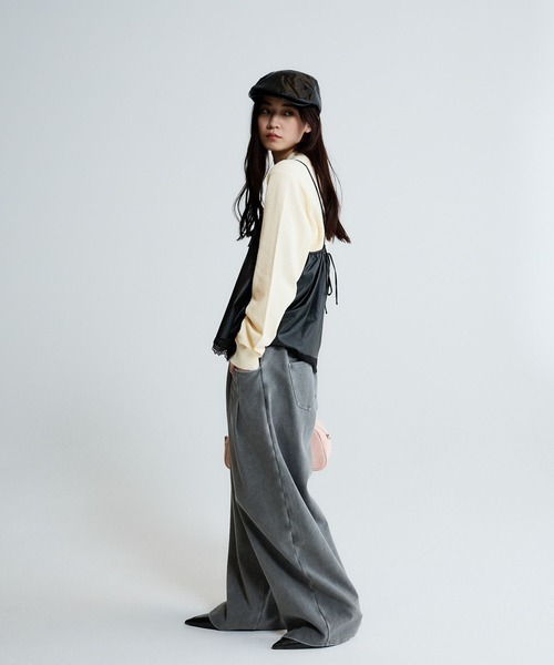 JEANASIS（ジーナシス）の「12Gカバーリングボタンポロニット/658872（ポロシャツ・レディース・アイボリー/ベビーピンク/ホワイト/ネイビー・FREE）」の6枚目の写真