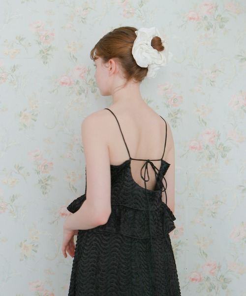 mic by Olu.(ミックバイオルドット)の「サテンパフィーワンピース(ワンピース・レディース・ブラック/ホワイト/ピンク・SMALL/MEDIUM)」の13枚目の写真