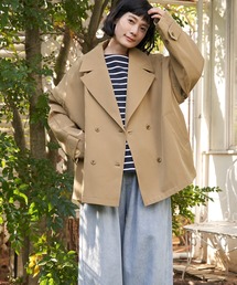 LBC（エルビーシー）の「袖取り外しミドルトレンチPコート（ピーコート）」