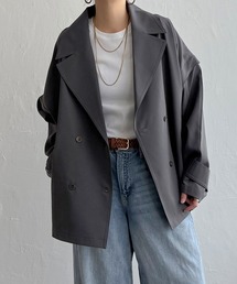 LBC（エルビーシー）の「袖取り外しミドルトレンチPコート（ピーコート）」