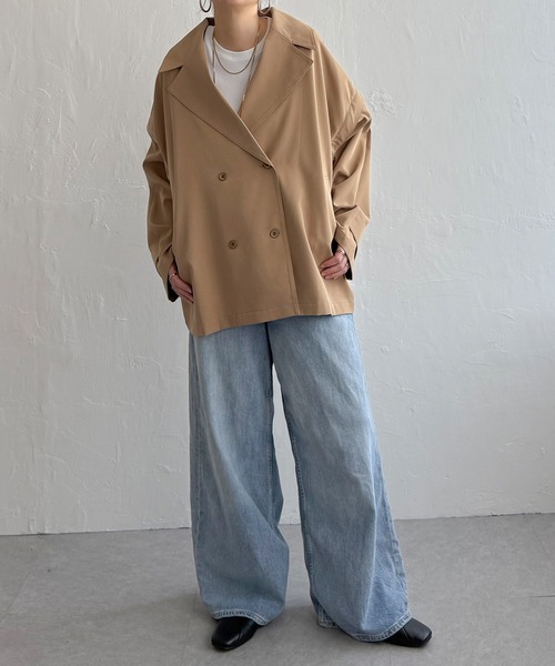 LBC（エルビーシー）の「袖取り外しミドルコート（ピーコート・レディース・ベージュ/チャコール・L/M）」の22枚目の写真