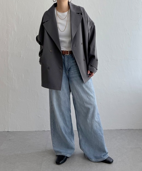 LBC（エルビーシー）の「袖取り外しミドルコート（ピーコート・レディース・ベージュ/チャコール・L/M）」の16枚目の写真