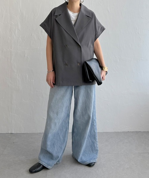 LBC（エルビーシー）の「袖取り外しミドルコート（ピーコート・レディース・ベージュ/チャコール・L/M）」の18枚目の写真