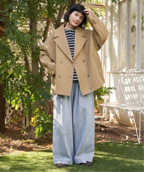 LBC(エルビーシー)の「袖取り外しミドルコート(ピーコート・レディース・ベージュ/チャコール・L/M)」の21枚目の写真