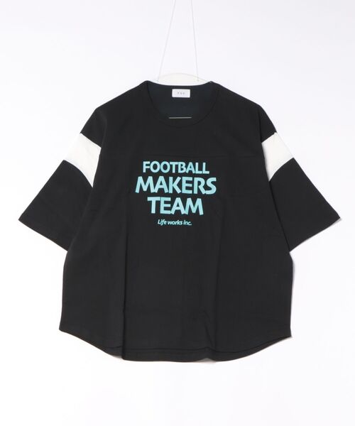 FOV(フォブ)の「FOV/フォブ MAKERS Tシャツ(Tシャツ/カットソー・レディース・ホワイト/サックスブルー/ブラック・F)」の2枚目の写真