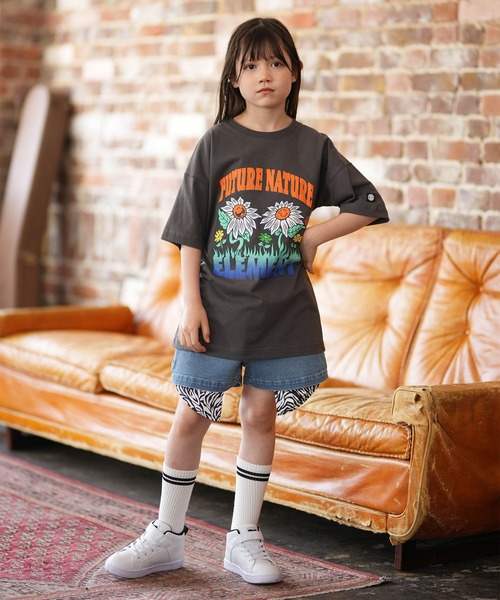 ELEMENT（エレメント）の「ELEMENT/エレメント FLOWER SS G キッズ 半袖Tシャツ BG025P06（Tシャツ/カットソー・キッズ・チャコールグレー/ブルー・130cm/140cm/150cm）」の14枚目の写真