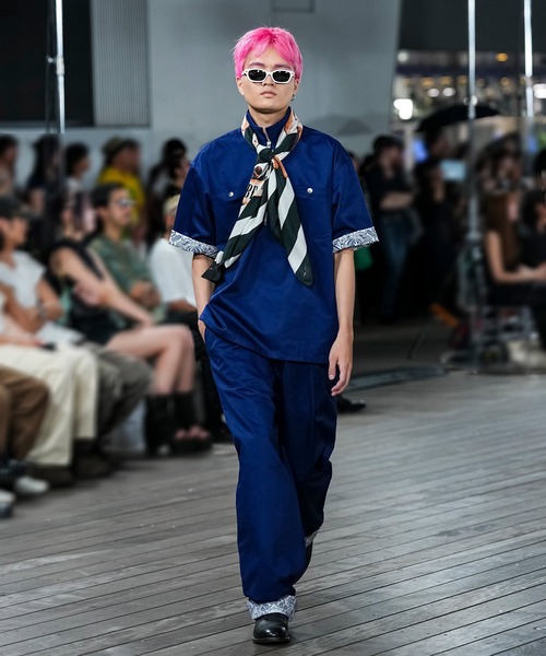 MSML（エムエスエムエル）の「BANDANA T/C TWILL PANTS（チノパンツ・メンズ・ネイビー/モスグリーン・XL/L/M）」の2枚目の写真