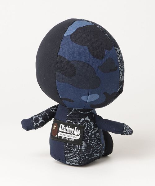 A BATHING APE（アベイシングエイプ）の「PATCHWORK BABY MILO PLUSH DOLL（フィギュア・メンズ・ネイビー・SMALL）」の6枚目の写真