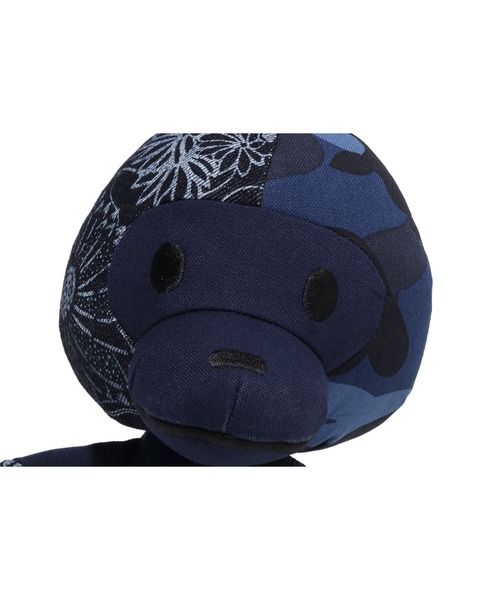 A BATHING APE（アベイシングエイプ）の「PATCHWORK BABY MILO PLUSH DOLL（フィギュア・メンズ・ネイビー・SMALL）」の5枚目の写真