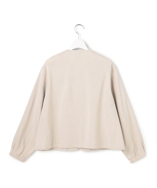 23区 S（ニジュウサンクチイサイサイズ）の「リネンレーヨンストレッチ ノーカラー ブルゾン（その他アウター・レディース・ベージュ系・30/32）」の14枚目の写真