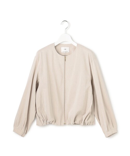 23区 S（ニジュウサンクチイサイサイズ）の「リネンレーヨンストレッチ ノーカラー ブルゾン（その他アウター・レディース・ベージュ系・30/32）」の15枚目の写真