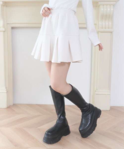 WEGO(ウィゴー)の「WEGO/ダンボールプリーツスカパン(スカート・レディース・杢グレー/アイボリー/ピンク・FREE)」の16枚目の写真