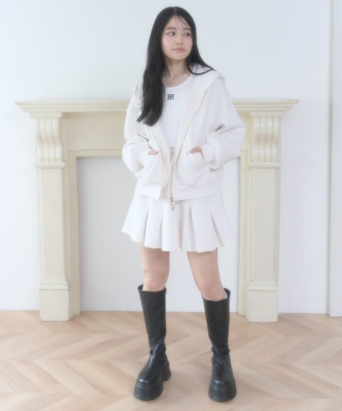 WEGO(ウィゴー)の「WEGO/ダンボールプリーツスカパン(スカート・レディース・杢グレー/アイボリー/ピンク・FREE)」の19枚目の写真